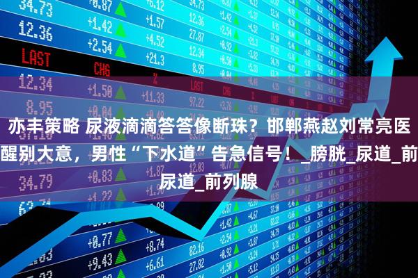 亦丰策略 尿液滴滴答答像断珠？邯郸燕赵刘常亮医生提醒别大意，男性“下水道”告急信号！_膀胱_尿道_前列腺