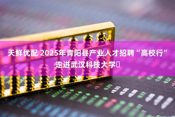 天鲜优配 2025年青阳县产业人才招聘“高校行”走进武汉科技大学​