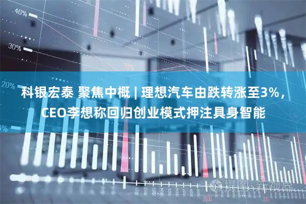 科银宏泰 聚焦中概 | 理想汽车由跌转涨至3%，CEO李想称回归创业模式押注具身智能